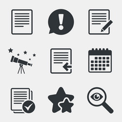document icons upload file and checkbox vector image