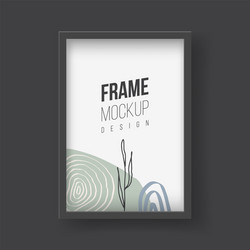 frame mockup flat picture with tropical vector