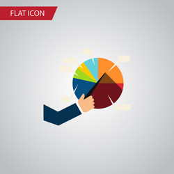 isolated pie bar flat icon segment element vector image