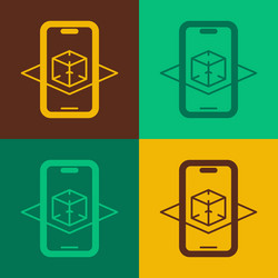 pop art 3d modeling icon isolated on color vector image
