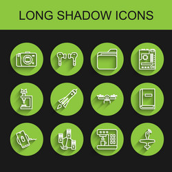 set line wireless charger computer network vector image
