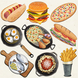 set of food icons Vector Image