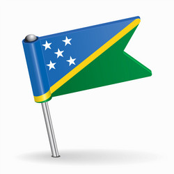 solomon islands flag map pointer layout vector image