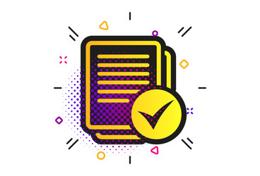 text file sign icon check document symbol vector image