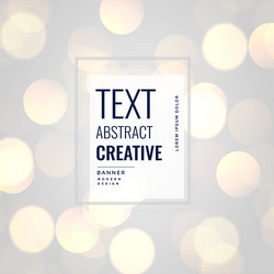 abstract bokeh lights with soft light background vector image