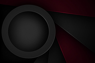 Black abstract background with overlapping vector