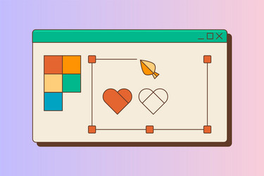 eyecatching and colorful ui element vector image