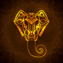 Head ganesha vector