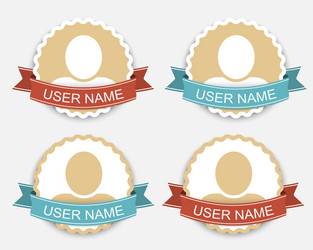 set of user icons in retro style vector