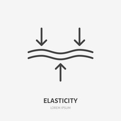 elasticity line icon pictograph elastic vector image