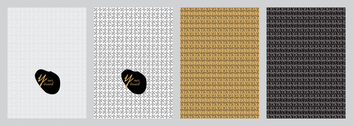 hand drawn rectangular pattern set vector image