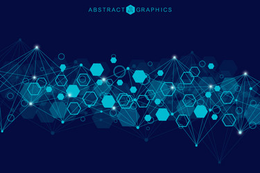 Molecular Network Science Pattern vector image