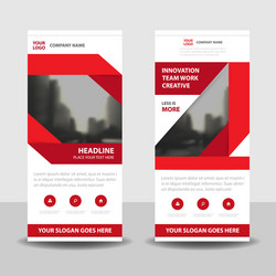 Red Business Roll-Up Banner Vector Image