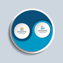 two element circle infographic chart ying yang vector image