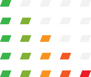 5-step simple progress level indicator with color vector image