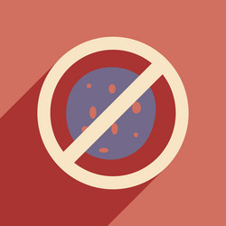 flat with shadow icon and mobile application germs vector image