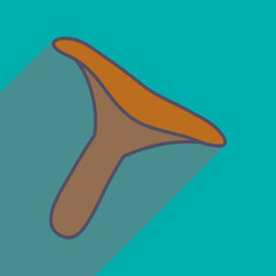 flat with shadow icon and mobile application vector image