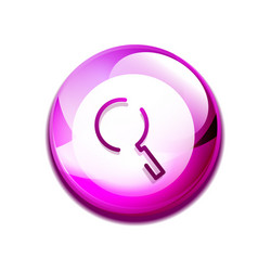 Search magnifier web button magnify icon modern vector