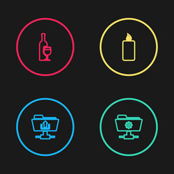 set line ftp folder upload settings burning vector image