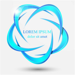 abstract blue sphere swirl logo vector