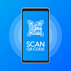 scan code smartphone on white background isolated vector image