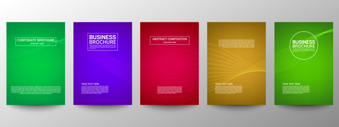 cover geometric minimal set abstract line pattern vector image