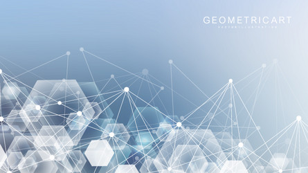 science network pattern connecting lines and dots vector image