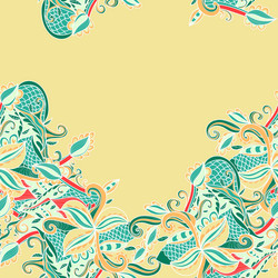 border with abstract hand-drawn pattern vector image