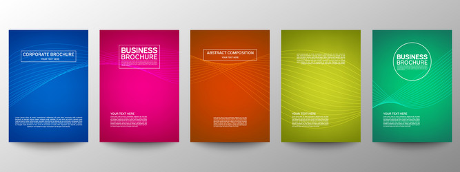 cover geometric minimal set abstract line pattern vector image