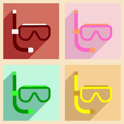 flat with shadow concept and mobile application vector image