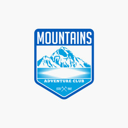 Mountain Badge Logo Vector Image