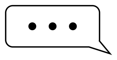 speech bubble with three dots indicating typing vector image