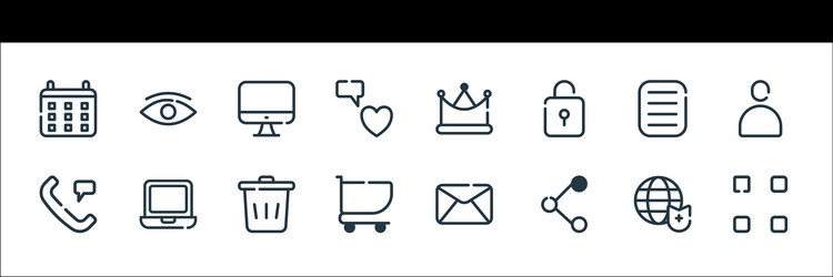 ui master line icons linear set quality vector image