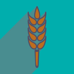 flat with shadow icon and mobile application ear vector image