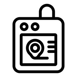 gps tracker showing location with pin on screen vector image