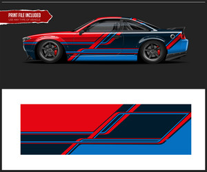 Race Car Vinyl Wrap Pattern Vector Image