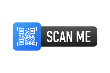 scan code smartphone on white background isolated vector image
