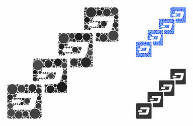 dash block chain composition icon spheric items vector image