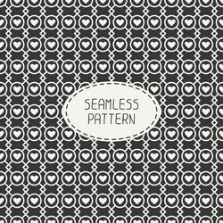 romantic seamless pattern with hearts vector