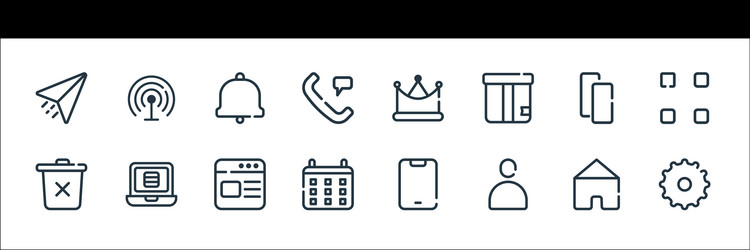 ui master line icons linear set quality vector image