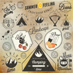 vintage design elements and emblems Vector Image