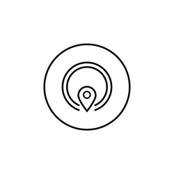 gps line icon mobile sign and map pointer vector image