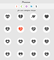 heart simply icons vector