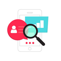 mobile phone data analytics concept smartphone vector image