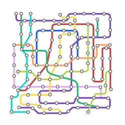scheme subway color line background card vector image