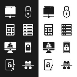 set server data web hosting password protection vector image
