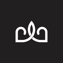 Simple linear crown symbol logo Royalty Free Vector Image