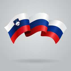 Slovenian waving flag vector