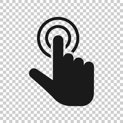 click mouse icon in transparent style pointer vector image
