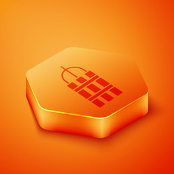 isometric detonate dynamite bomb stick and timer vector image